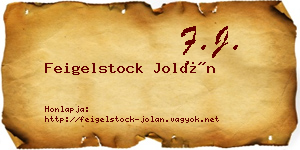 Feigelstock Jolán névjegykártya